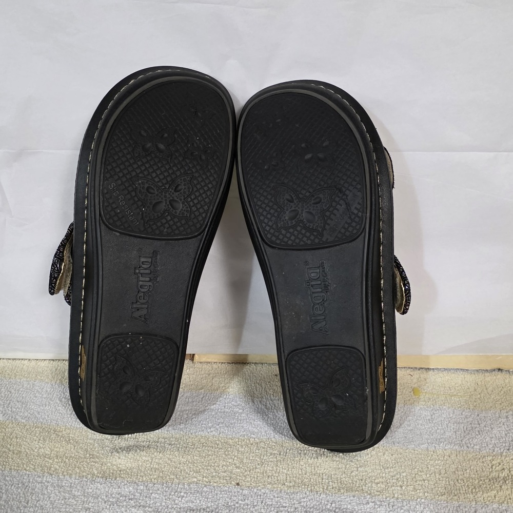 Alegria Women Sandal KAR 283 Glitz Gold Size 9 EUR 39 Shoes Sparkle Adjustable - Picture 15 of 15